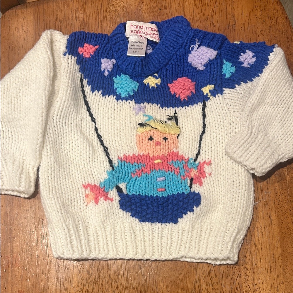 Vintage rare sage lauren kids sweater
